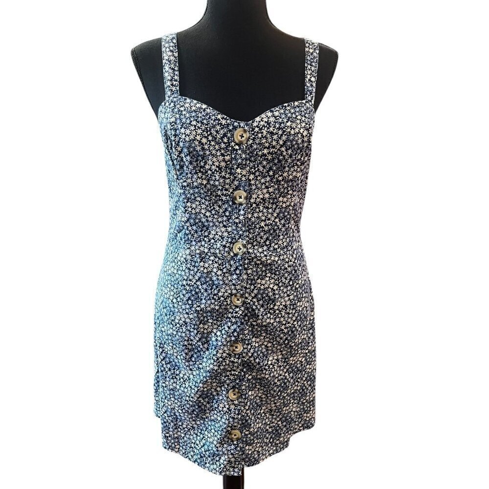 Abercrombie & Fitch Floral Mini Dress Women Small Sweetheart Neckline y2k resort